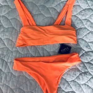 Neon orange bikini